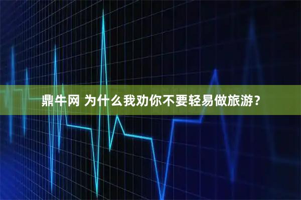 鼎牛网 为什么我劝你不要轻易做旅游？